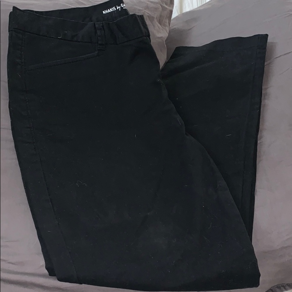 Black Gap Slim Fitting Cropped Khakis, size 8R